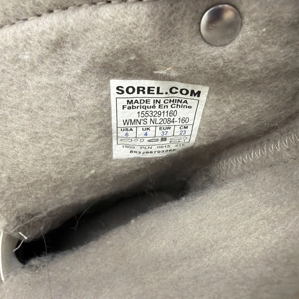 Sorel Women Joan of Arctic Sz 6 Waterproof Knit Winter Snow Boots NL2084-160